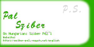 pal sziber business card